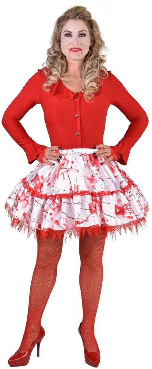 Zombie Kostuum | Halloween Rok Met Bloed Besmeurd Vrouw | Small / Medium | Halloween | Verkleedkleding